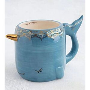 Natural Life Opal the Narwhal Folk Mug NWOT